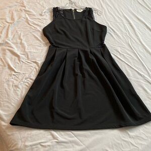 Black evening dress.